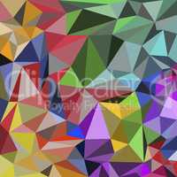 Background with colorful triangles.