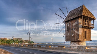 Old windmill in Nessebar, Bulgaria