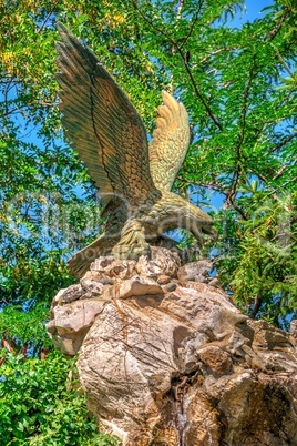 Garden sculpture in the castle of Ravadinovo, Bulgaria