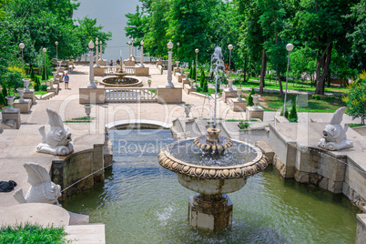 Cascading fountains in Chisinau, Moldova