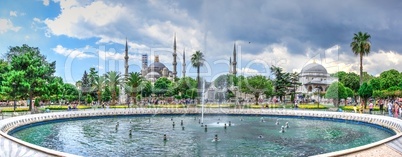 Fountain in Sultan Ahmed Park, Istanbul, Turkey