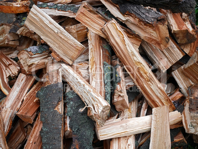 Pile of chopped firewood