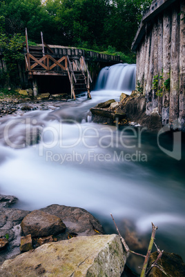 Small river flowing through rocks