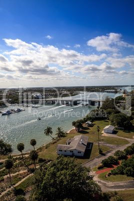Aerial view of Loxahatchee River from the Jupiter Inlet Lighthou