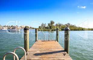 Dock at the Loxahatchee River off of Sawfish Bay Park