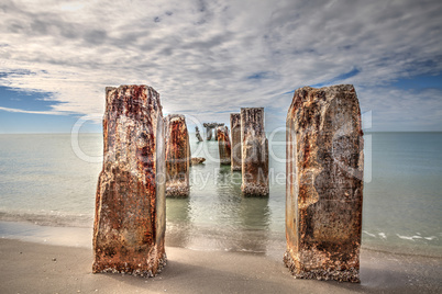 Old abandoned stone fishing pier called Bocahenge