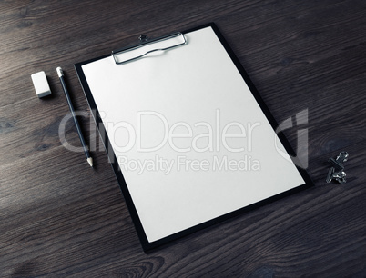 Blank branding stationery