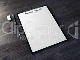 Blank branding stationery