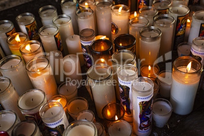 Many religious candles