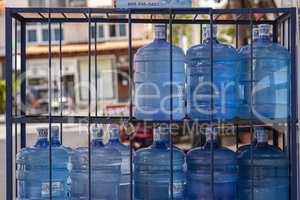 Storage of water bottles