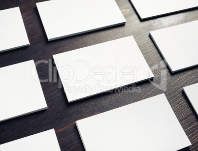 White business cards