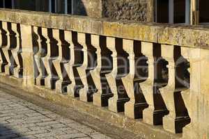 Detail of Concrete balustrade in the temple
