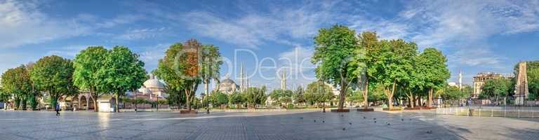 Sultan Ahmed Park in Istanbul, Turkey