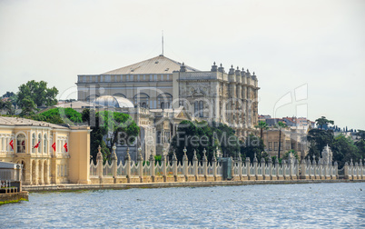 Dolmabahce embankment in Istanbul, Turkey