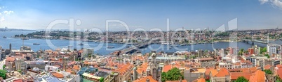 Top panoramic view of Istanbul city in Turkey