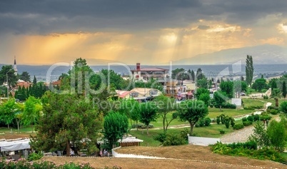 Pamukkale village in Turkey