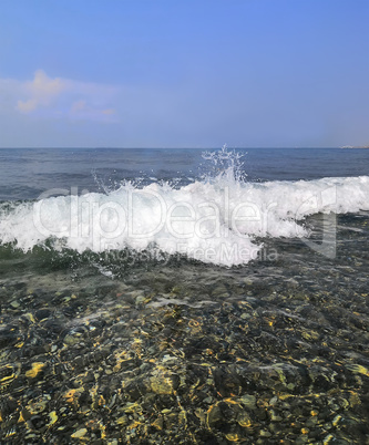 Landscape with a view of the calm sea.