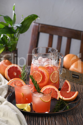 Fresh grapefruit cocktail.