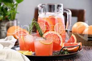 Fresh grapefruit cocktail.
