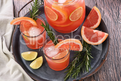 Fresh grapefruit cocktail.