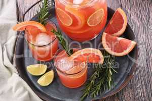 Fresh grapefruit cocktail.
