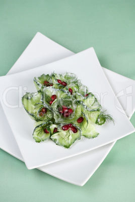 Cucumber and Pomegranate Salad