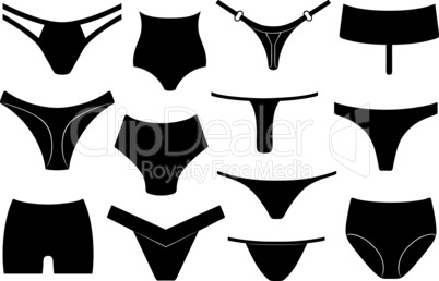 Set of different women underwear