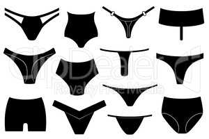 Set of different women underwear