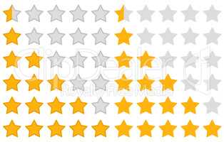 Rating stars illustration