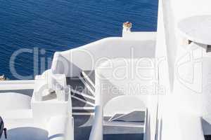Beautiful White Buildings in Santorini Greece