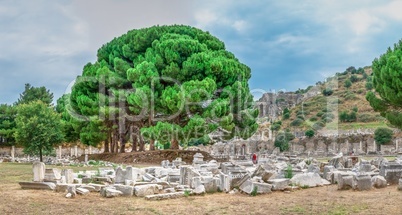 Ruins of antique Ephesus in Turkey