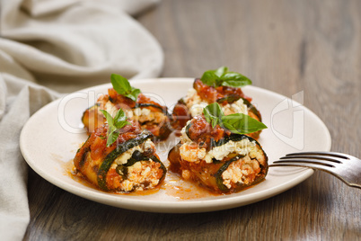 Zucchini Rolls with Ricotta