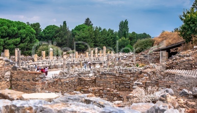 Ruins of antique Ephesus in Turkey