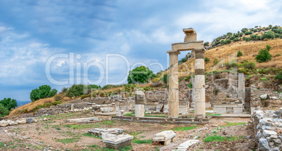 Prytaneion ruins in the ancient Ephesus, Turkey