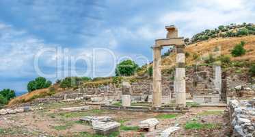 Prytaneion ruins in the ancient Ephesus, Turkey