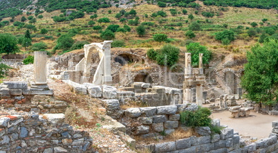 Domitian square and Domitian Temple in Ephesus, Turkey