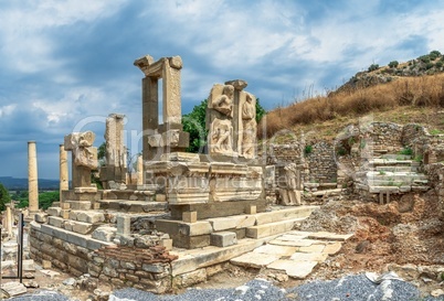 Polyphemus statues in the ancient Ephesus, Turkey