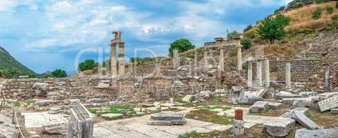 Prytaneion ruins in the ancient Ephesus, Turkey