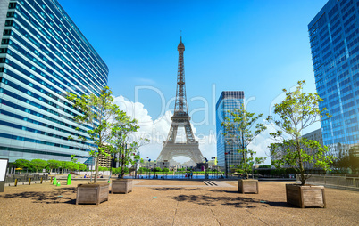 Eiffel Tower and La Defence