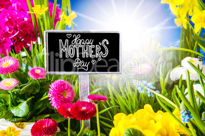 Sunny Spring Flower, Calligraphy Happy Mothers Day