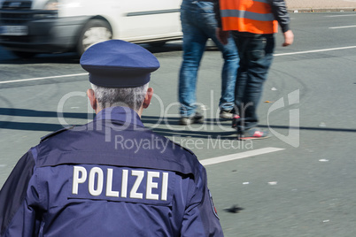 German police barrier tape