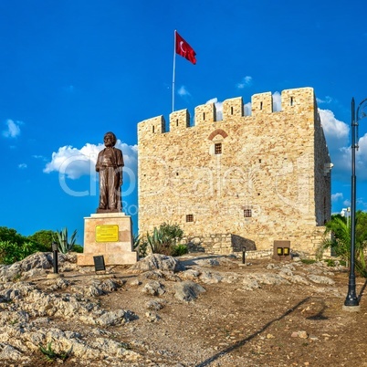 Kusadasi castle in Aydin province, Turkey