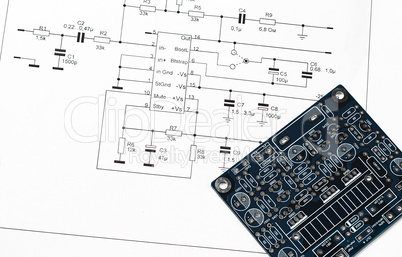 Schematic diagram and circuit board