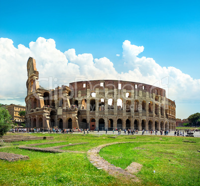 Ruins of great colosseum