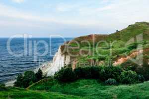 Landscape of a cliff next to the river