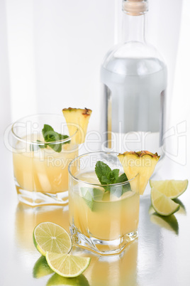 Tequila with pineapple