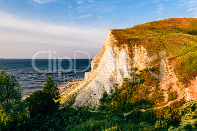 Landscape of a cliff next to the river