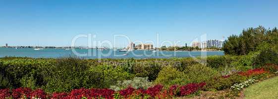 Sarasota Bay with the John Ringling Causeway bridge in the backg