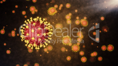 Coronavirus concept resposible for asian flu outbreak