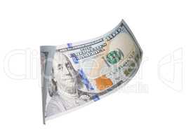 United States of America One Hundred Dollar Bill Isolated on Whi